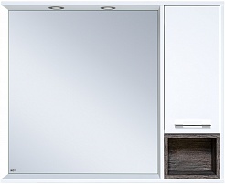 Misty Зеркальный шкаф Фетта 100 R белый/сосна пасадена – фотография-1